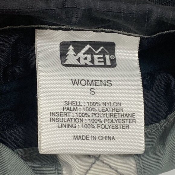 REI Elements E1 Snow Gloves Women Small Black Grey Primaloft Vintage Retro EUC - Picture 8 of 10
